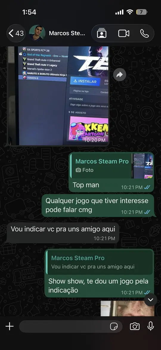 Print da caixinha de pergunta: “Top top”